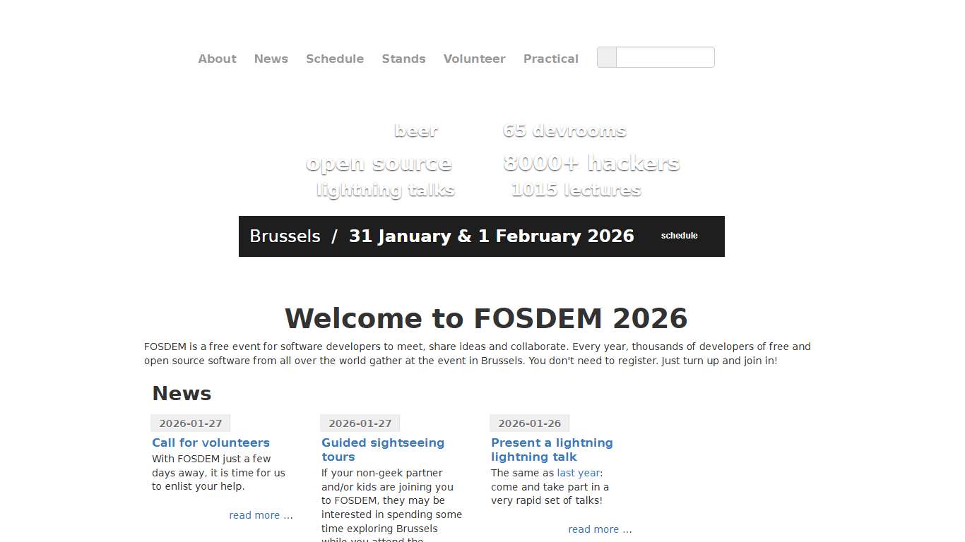 FOSDEM 2026 - Home
